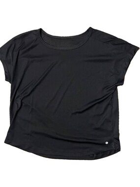 Layer 8 Black Qwick-Dry Mesh Detail Athletic Top Size L